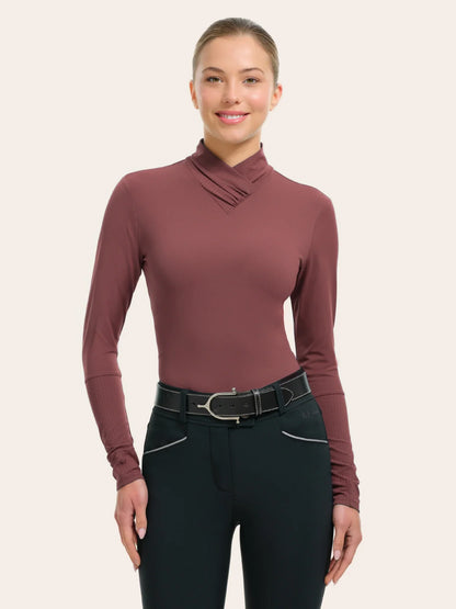 Jamie Wrap-Neck Long Sleeve