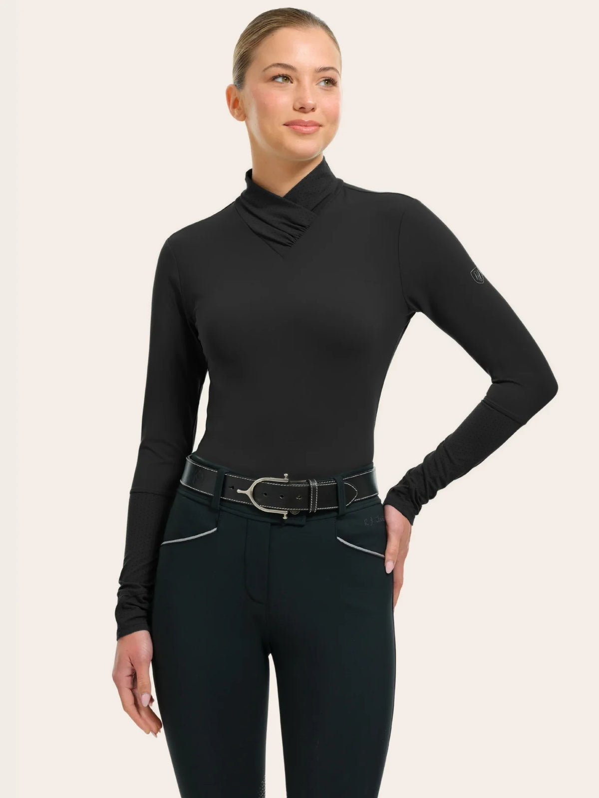 Jamie Wrap-Neck Long Sleeve