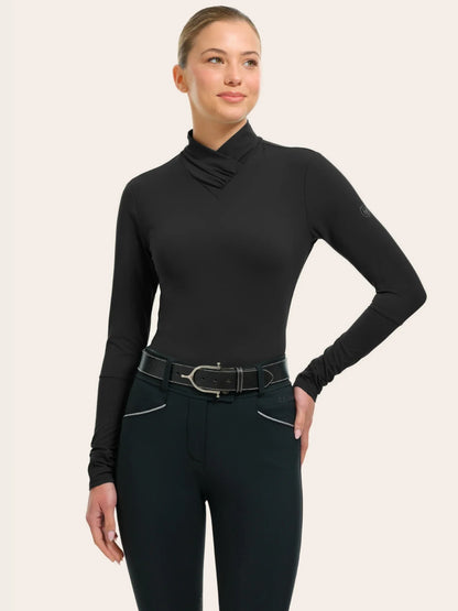 Jamie Wrap-Neck Long Sleeve