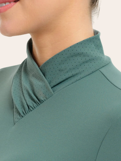 Jamie Wrap-Neck Long Sleeve