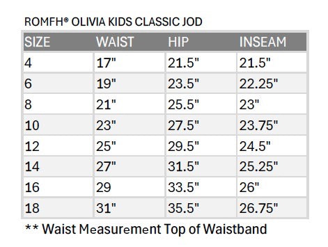 ROMFH® Kids Olivia Classic Jod