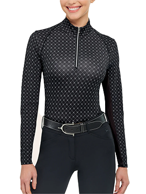 RJ Classics Libby 1/4 Zip Shirt - Black Links