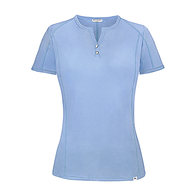 RJ Classics Liza Short Sleeve Split Neck Training Shirt - Blue Lilac