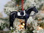 Black Dressage Horse Christmas Ornament Equine Decoration