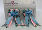 Garden Party- Blue Glitter PonyTail Bows