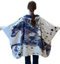 Equestrian Purple Reversible Rain Cape - Bouquet Collection