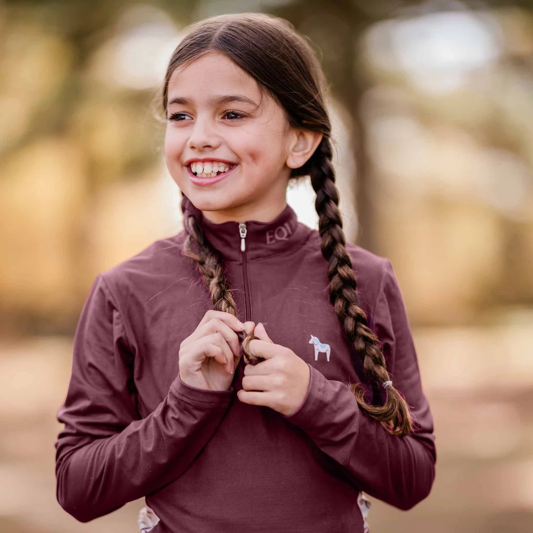 Equinavia Lena Kids Long Sleeve Quarter Zip Shirt