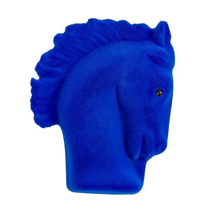 AWST Aqua Rhinestone Horseshoe Necklace-Horse Head Gift Box