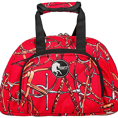AWST International Lila Snaffle Bit Bridles Helmet Bag - Red