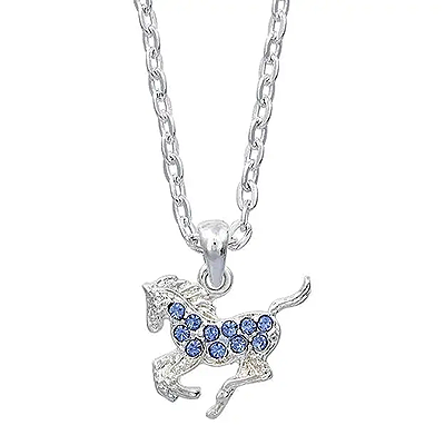 AWST Int'l Precious Pony Necklace - Blue