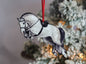 Jumping Horse Ornament - Gray Hunter Equestrian Décor