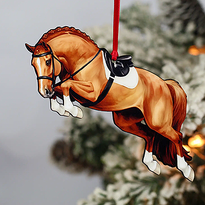 Classy Equine Ornaments - Chestnut Hunter