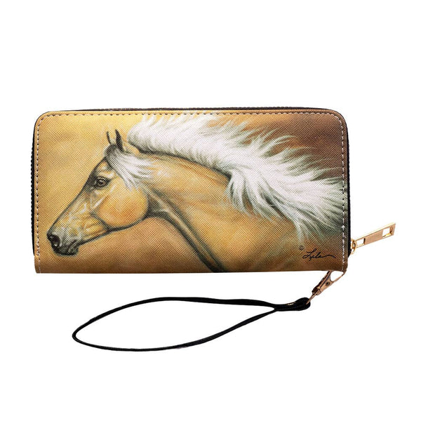 AWST Int'l "Lila" Palomino Clutch Wallet w/ Wristlet