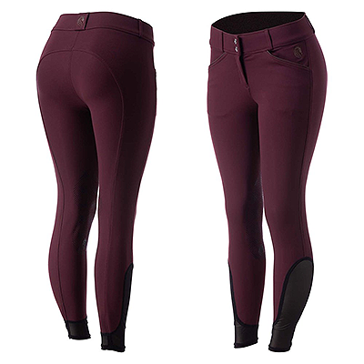 Equinavia Astrid Womens Silicone Knee Patch Breeches - Fig Purple/Brown