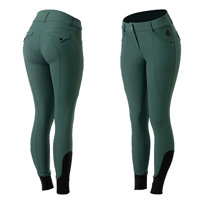 Equinavia Annika Womens Silicone Knee Patch Breeches - Hunter Green