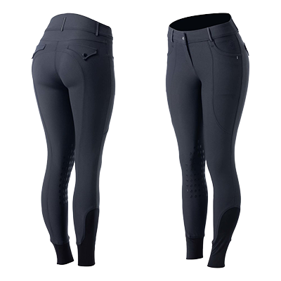 Equinavia Annika Womens Silicone Knee Patch Breeches - Midnight Navy