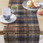 Brown and Blue Elegant Equestrian Table Runner, Dining Decor
