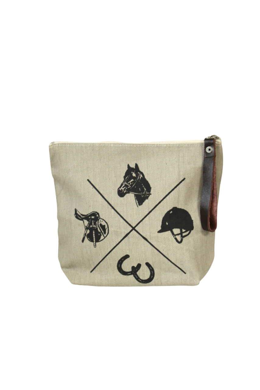 Vintage Rider Makeup Bag