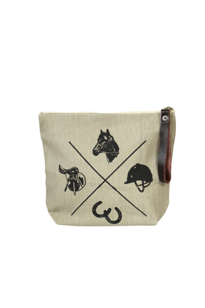 Vintage Rider Makeup Bag