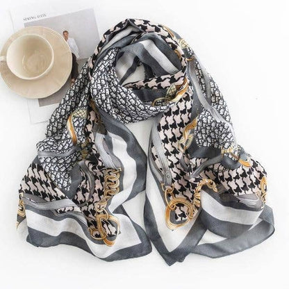 Equestrian Gray Scarf – Stirrup Collection