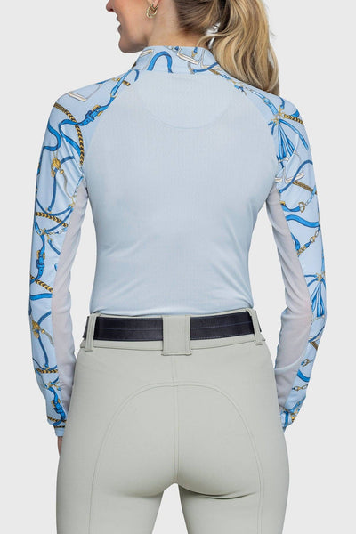 Long Sleeve Raglan Robin's Egg Belt 1/4 Zip