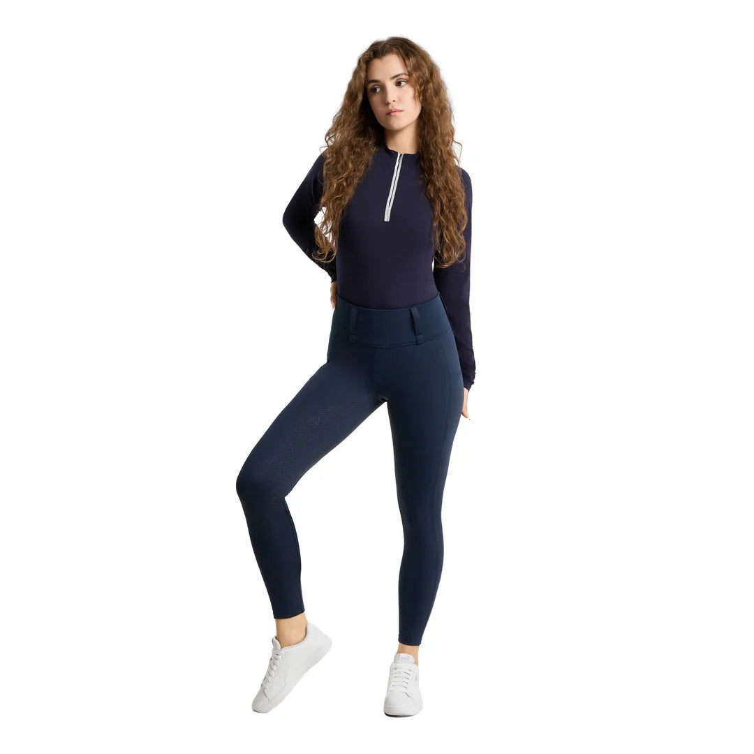 Horze Anya Womens Thermo Hybrid Full Seat Tights - Caviar
