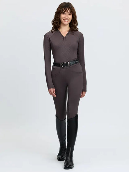 Lemieux Heritage Check Long Sleeve Base Layer Cocoa