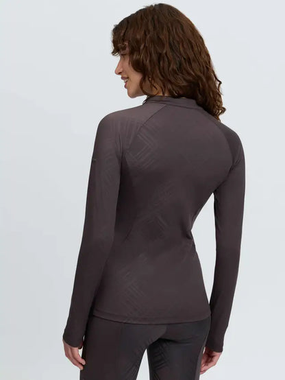 Lemieux Heritage Check Long Sleeve Base Layer Cocoa