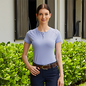 RJ Classics Liza Short Sleeve Split Neck Training Shirt - Blue Lilac