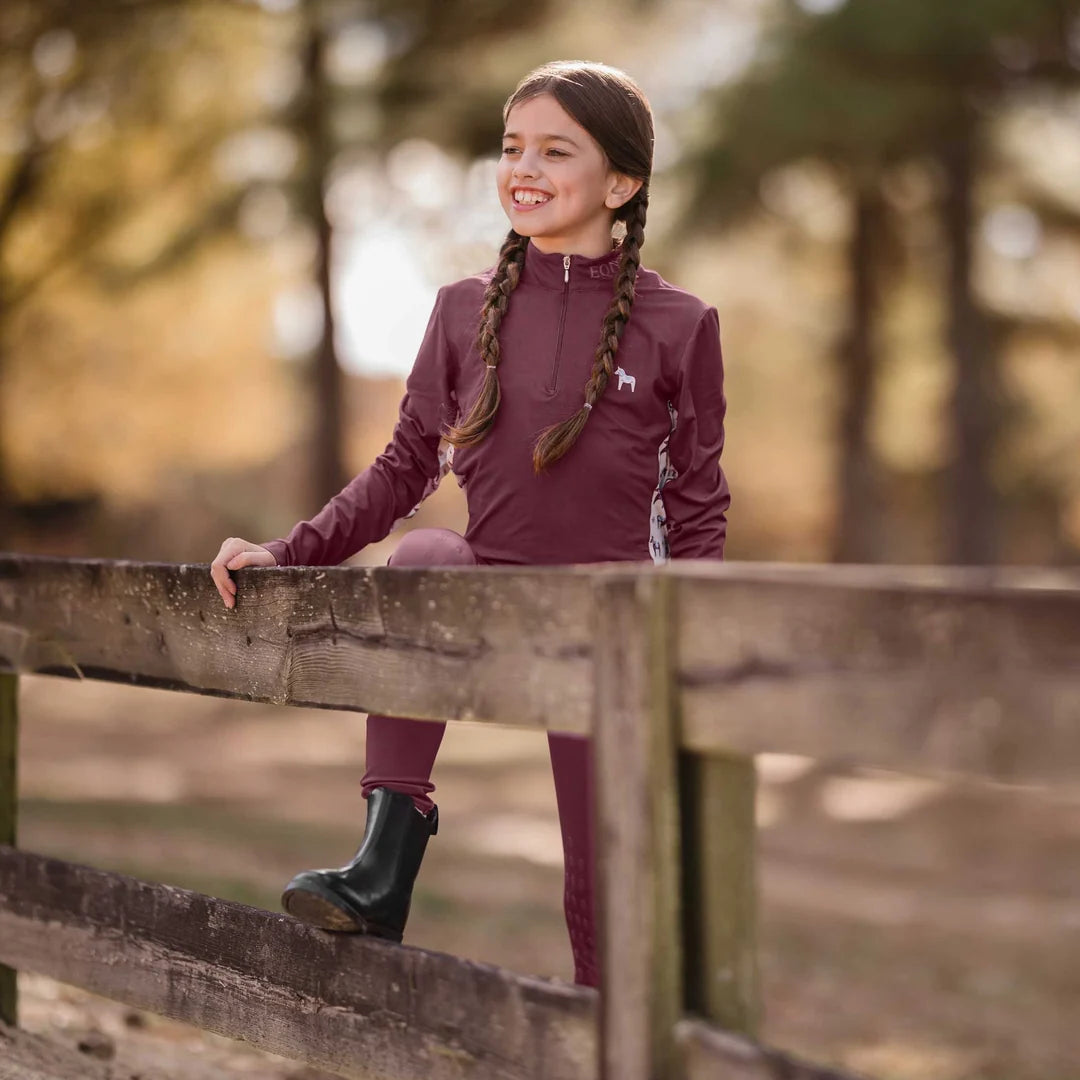 Equinavia Lena Kids Long Sleeve Quarter Zip Shirt