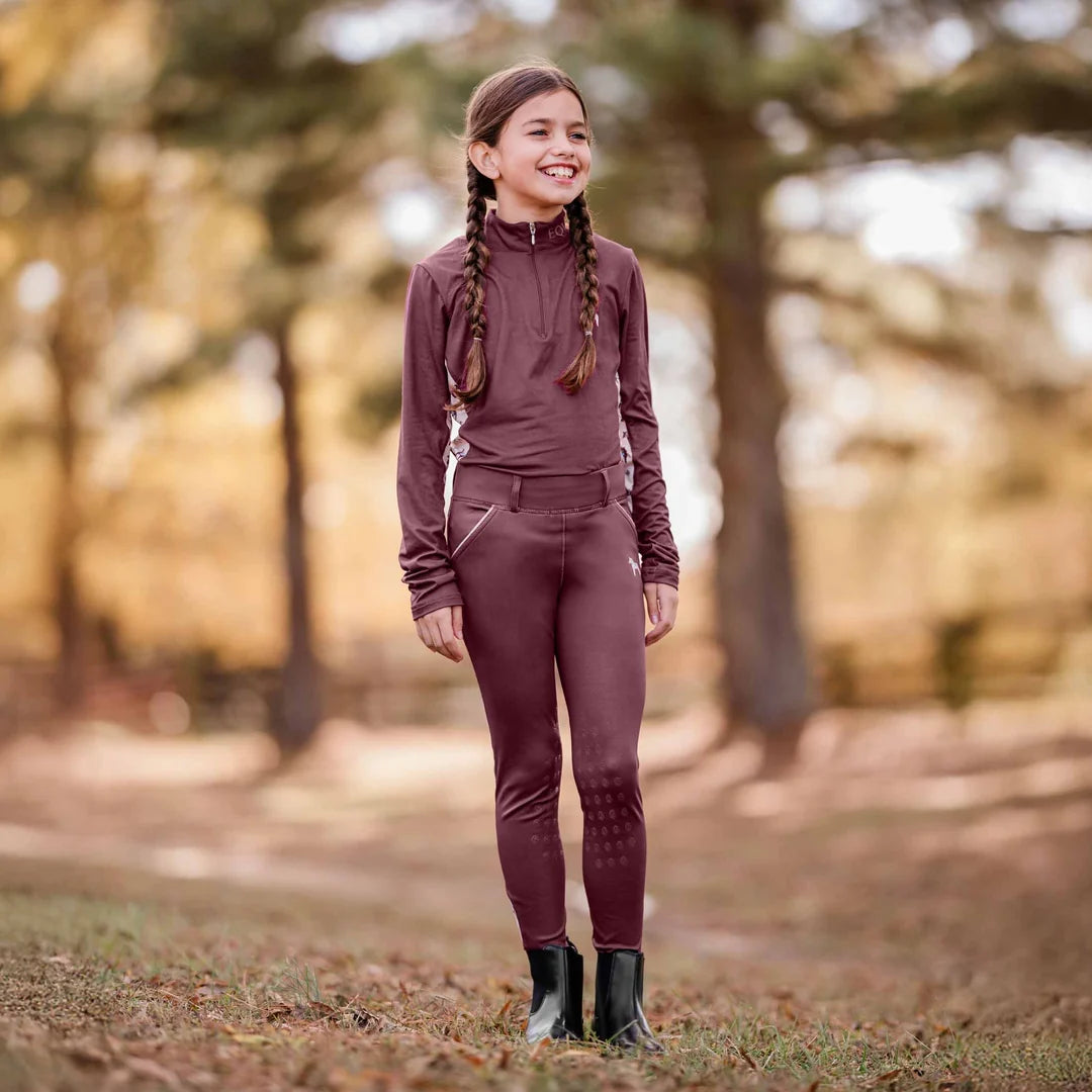 Equinavia Lena Kids Long Sleeve Quarter Zip Shirt