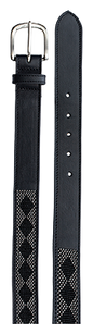 Equinavia Estelle Hand Beaded Belt - Black/Silver