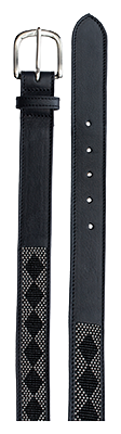 Equinavia Estelle Hand Beaded Belt - Black/Silver