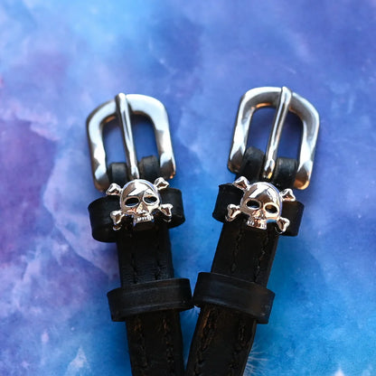 Dreamers And Schemers Skull & Crossbones Spur Straps