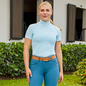 RJ Classics Winnie Short Sleeve 1/4 Zip Training Shirt - Aqua