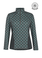 Kerrits Up Tempo Fleece Tech Top – Print - Spruce Bit of Frost