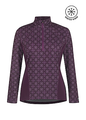 Kerrits Up Tempo Fleece Tech Top – Print -Raisin Bit of Frost