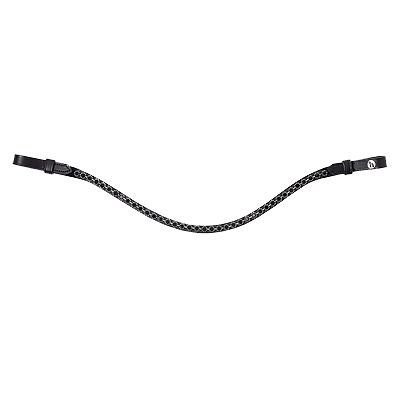 Horze Noir Browband with Crystals - Black/Black