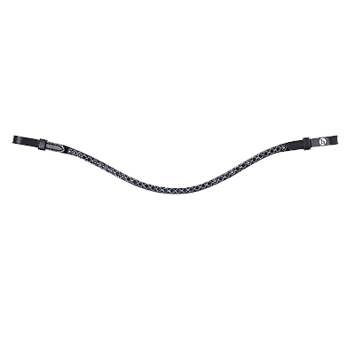 Horze Noir Browband with Crystals - Black/Green