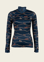 Espoir Quarter Zip Sun Shirt - Navy Cheval
