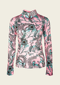 Espoir Quarter Zip Sun Shirt - Mint Magic on Pink