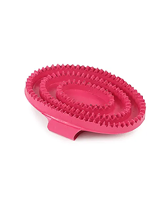 Shires Rubber Curry Comb - Pink