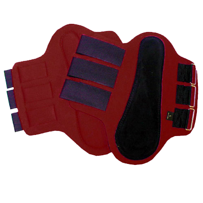 Intrepid International Neoprene Splint Boots with Black Patches - Burgundy