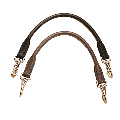 Tory Leather Rolled Bridle Leather Grab Strap With Snap Ends