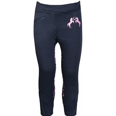 HKM-Sports Pink Pony Breeches - Dark Blue