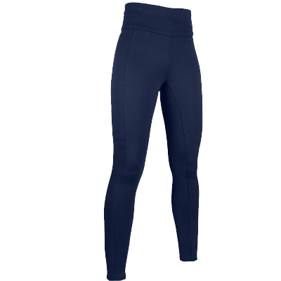 HKM-Sports Cozy Winter Full Seat Silicone Tights - Dark Blue