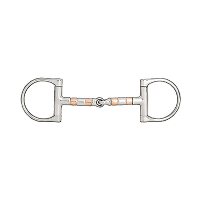 Horze Copper Roller D-Ring Snaffle Bit