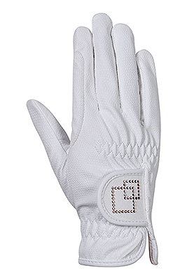 HKM Riding gloves -Competition- White/Rose