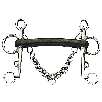 Korsteel Hard Rubber Mullen Mouth Pelham Bit