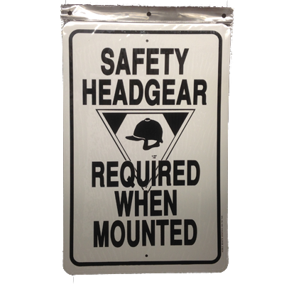 helmet required sign